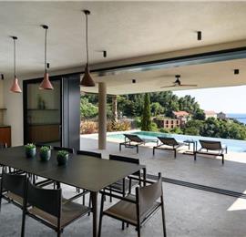 Luxury 5 Bedroom Villa with Heated Infinity Pool, Sauna, Gym, Jacuzzi and Sea Views in Vrbica, near Dubrovnik, Sleeps 10
